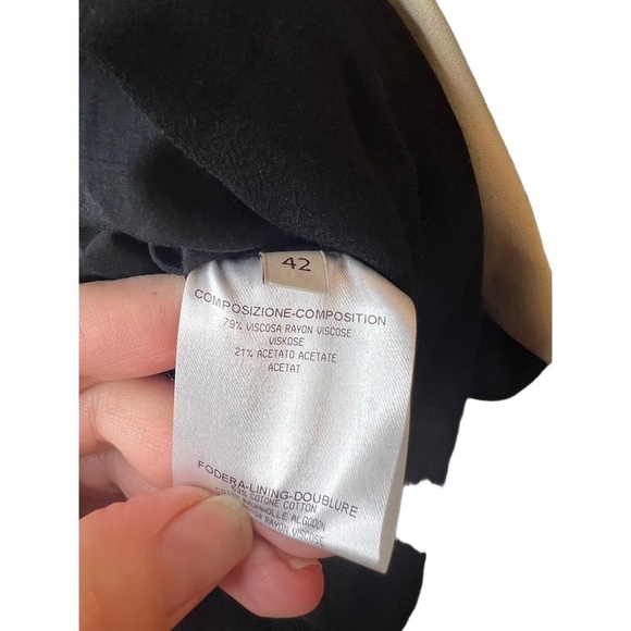 Stella McCartney Black Ivory Colorblock Halter Neck Sheath Dress Size EU 42 - Picture 7 of 10